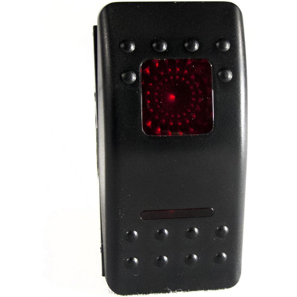 Automotive Switches; Switch Type: LED Rocker Switch ; Number Of Connections: 5 ; Sequence: On-Off ; Amperage: 20 A ; Voltage: 12 V ; Color: Red