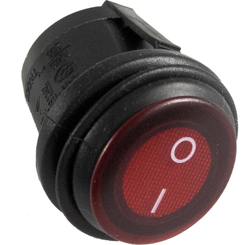 Automotive Switches; Switch Type: Waterproof LED Rocker Switch ; Number Of Connections: 4 ; Sequence: On-Off ; Amperage: 12 A ; Voltage: 12 V ; Color: Red