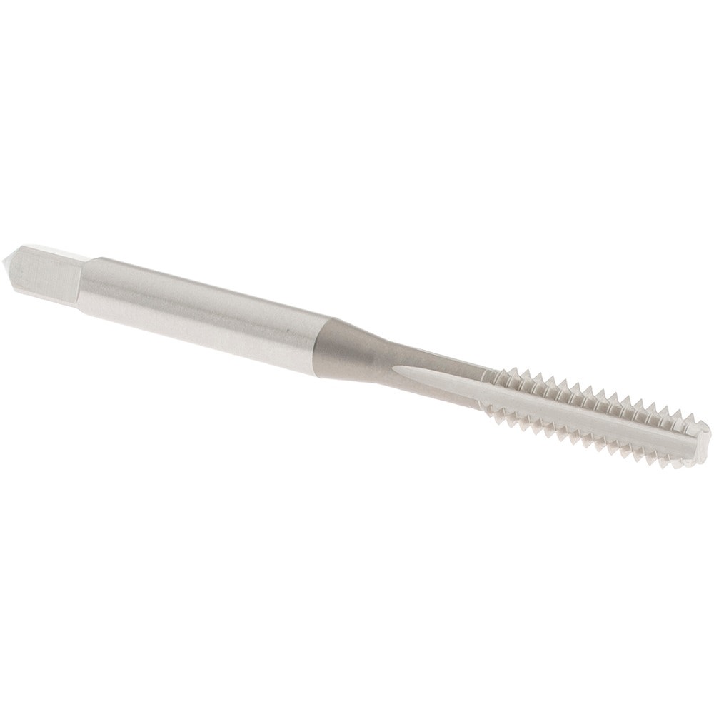 Straight Flute Tap: #10-24 UNC, 4 Flute, Bottoming Chamfer, High-Speed Steel, Bright/Uncoated Finish