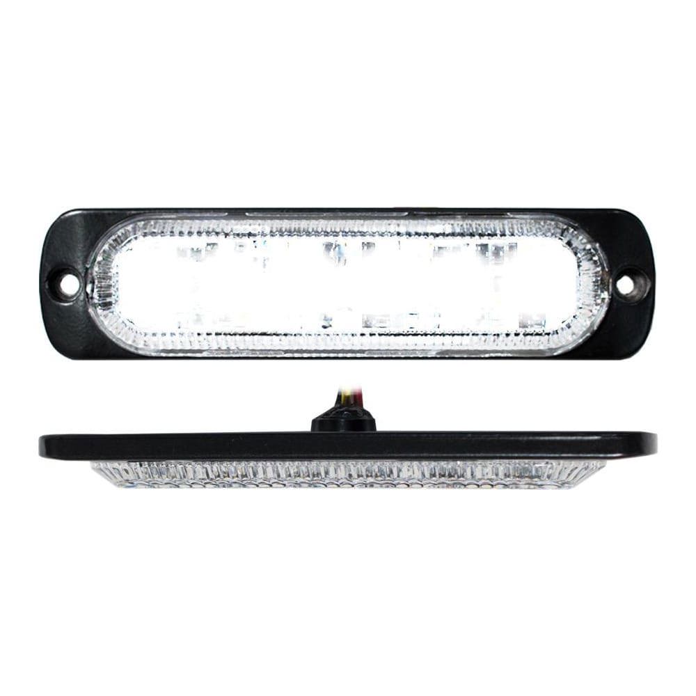 Strobe & Flashing Lights; Light Type: Strobe ; Lens Color: Clear; White ; Lens Material: Polycarbonate ; Lamp Type: LED ; Mount Type: Flush Mount ; Voltage: 12/24 VDC