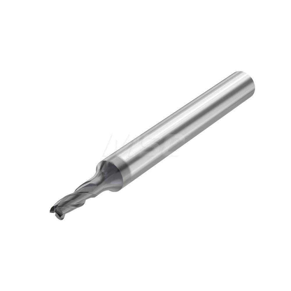 Corner Radius End Mill: 5 mm Dia, 10 mm LOC, 3 Flutes, Solid Carbide
