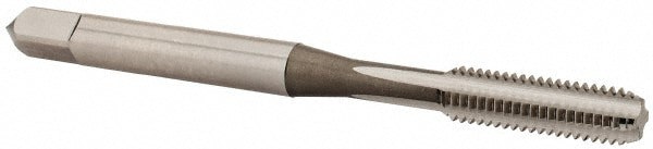 Straight Flute Tap: #10-32 UNF, 4 Flute, Bottoming Chamfer, High-Speed Steel, Bright/Uncoated Finish