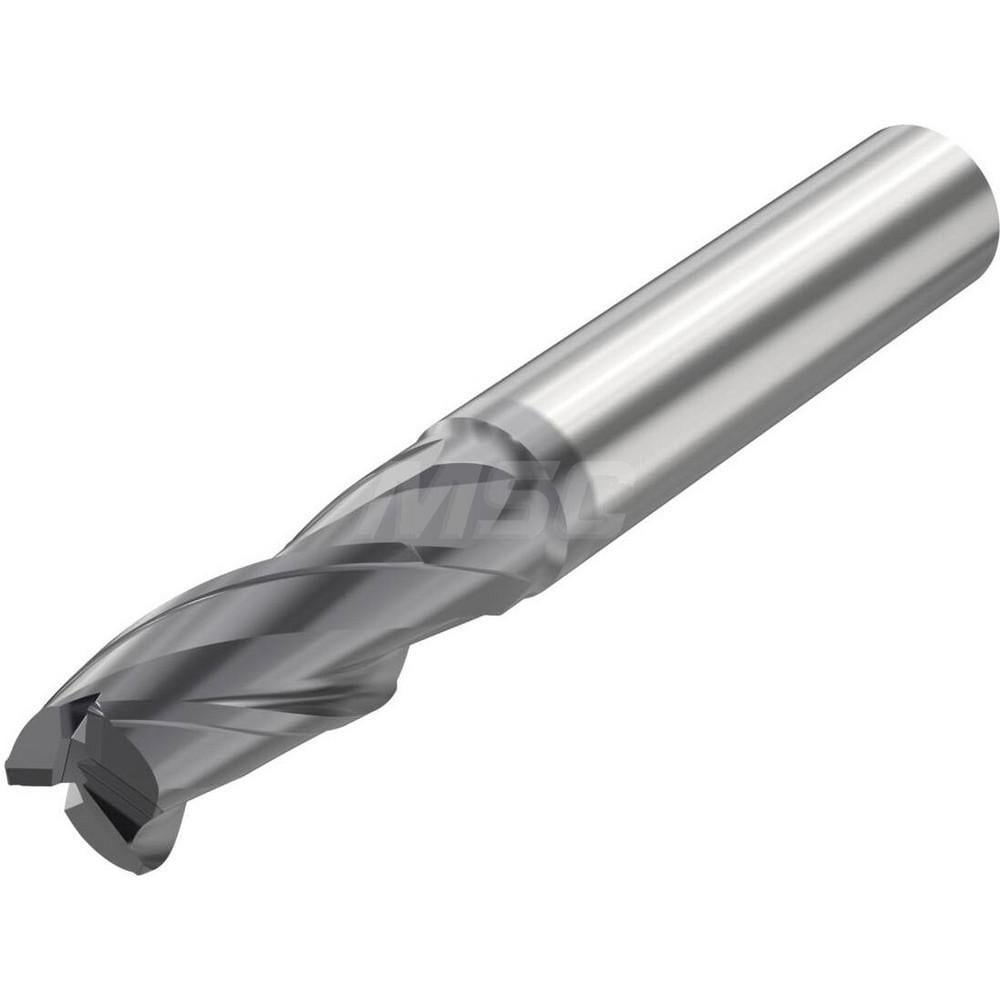 Corner Radius End Mill: 20 mm Dia, 35 mm LOC, 0.5 mm Radius, 3 Flutes, Solid Carbide
