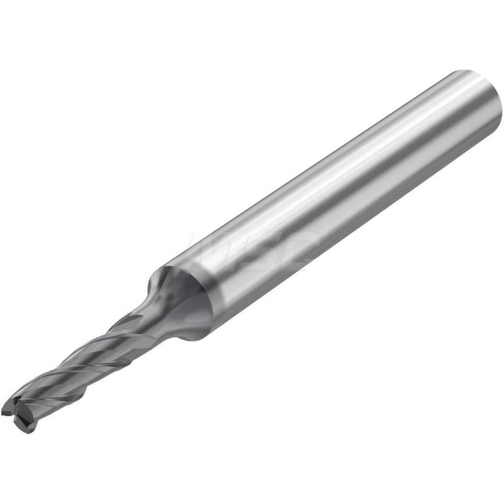 Corner Radius End Mill: 4 mm Dia, 14 mm LOC, 3 Flutes, Solid Carbide