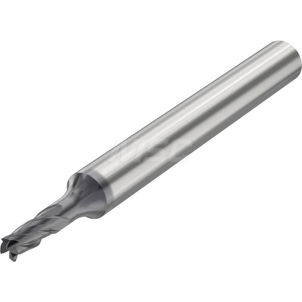 Corner Radius End Mill: 8 mm Dia, 16 mm LOC, 0.5 mm Radius, 4 Flutes, Solid Carbide