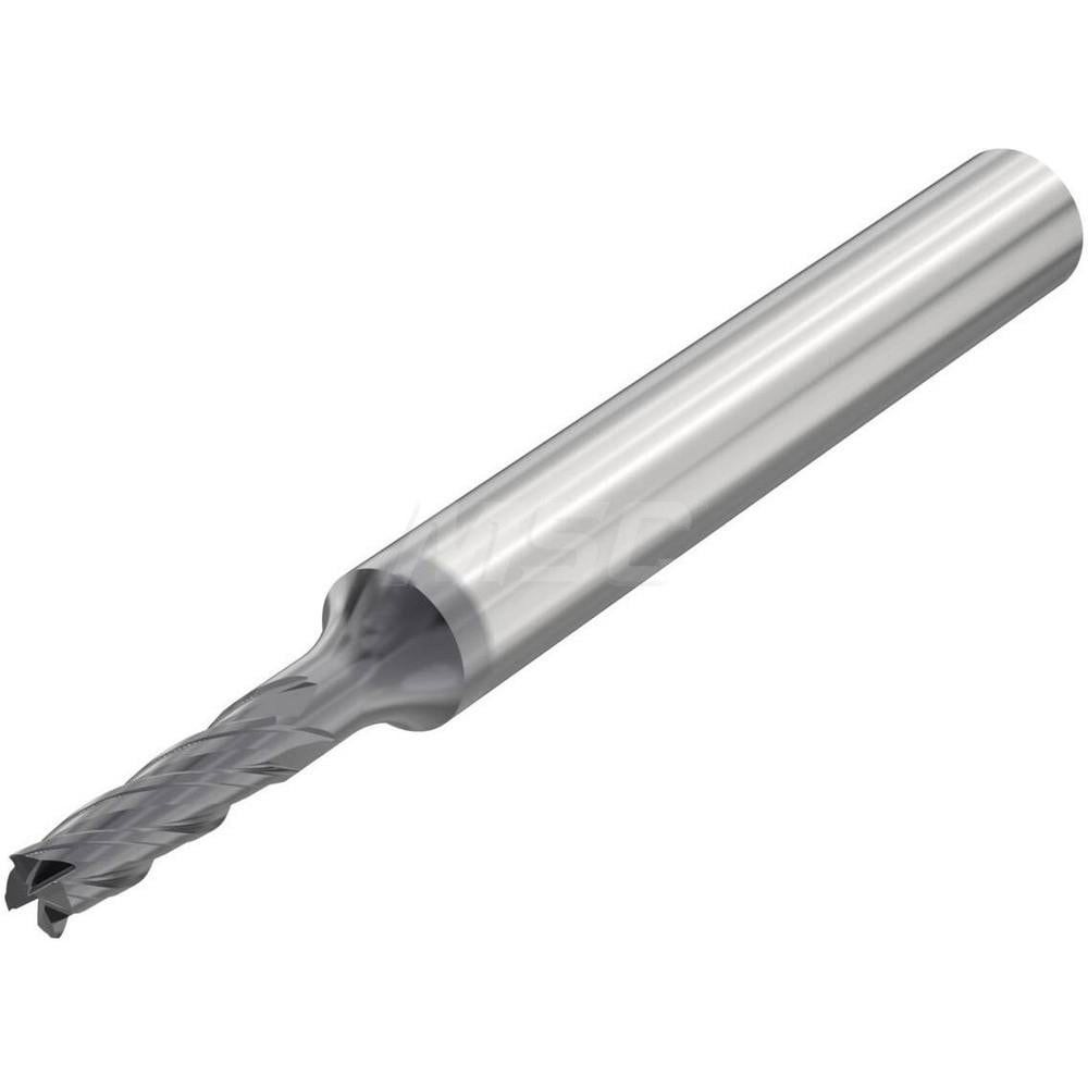 Corner Radius End Mill: 4 mm Dia, 14 mm LOC, 4 Flutes, Solid Carbide