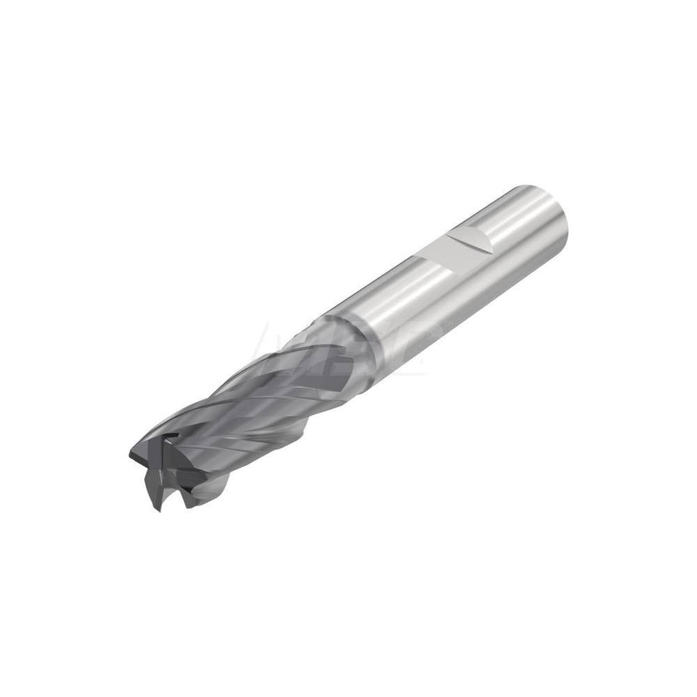 Corner Radius End Mill: 10 mm Dia, 20 mm LOC, 1 mm Radius, 4 Flutes, Solid Carbide