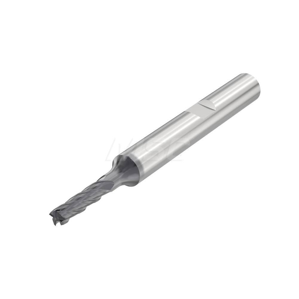 Corner Radius End Mill: 4 mm Dia, 14 mm LOC, 4 Flutes, Solid Carbide