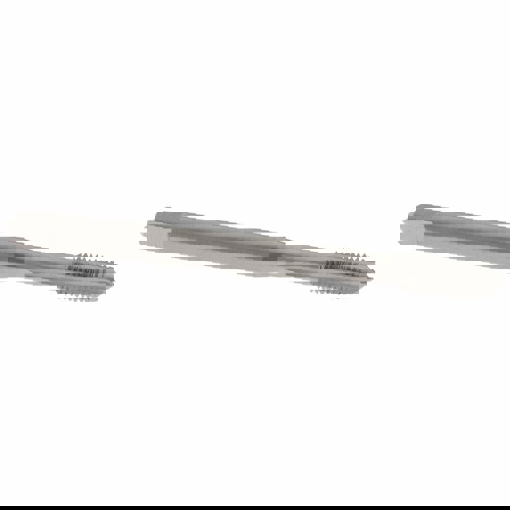 Straight Flute Tap: M5x0.80 Metric Coarse, 4 Flutes, Plug, 6H Class of Fit, Solid Carbide, Bright/Uncoated