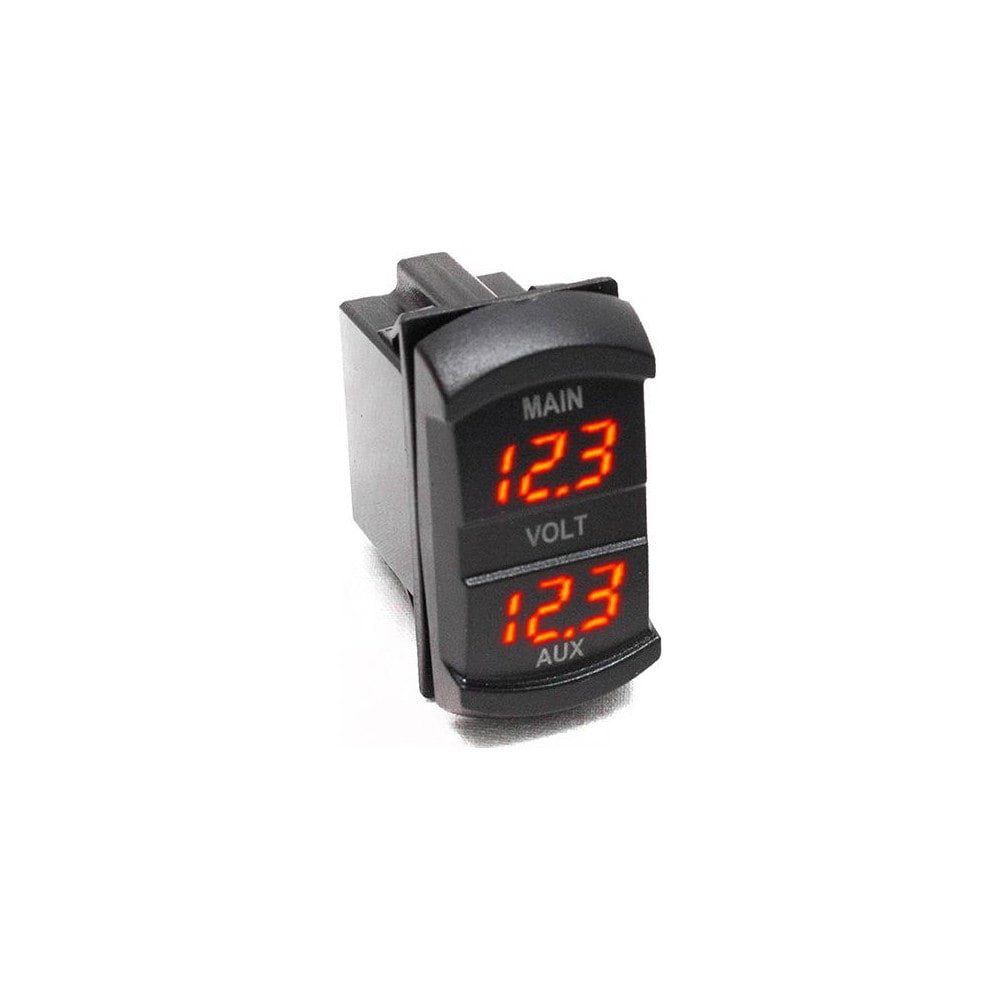 Automotive Replacement Parts; Application: Dual Source Switch Style Voltmeter (Red)