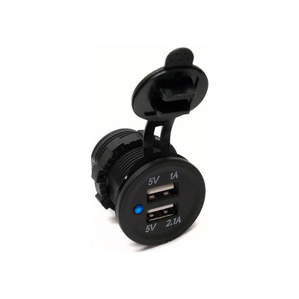 Automotive Replacement Parts; Application: 2-Port Socket Style USB (Blue Indicator)