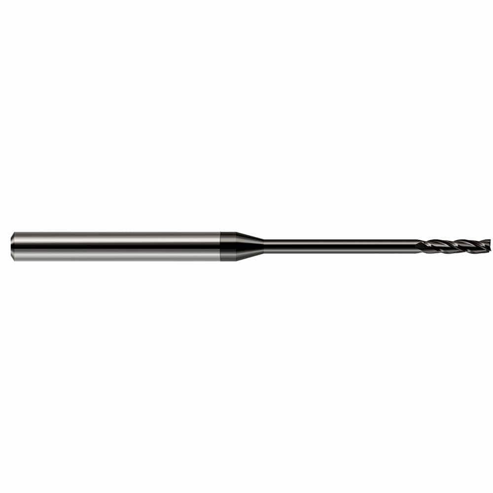 Square End Mill: 0.065'' Dia, 1/2'' LOC, 1/8'' Shank Dia, 2-1/2'' OAL, 3 Flutes, Solid Carbide