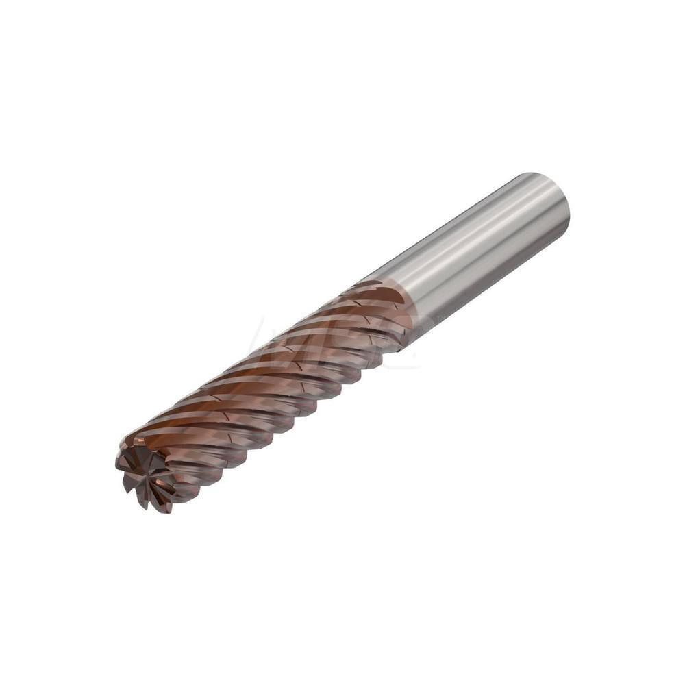 Corner Radius End Mill: 20 mm Dia, 62 mm LOC, 1 mm Radius, 9 Flutes, Solid Carbide