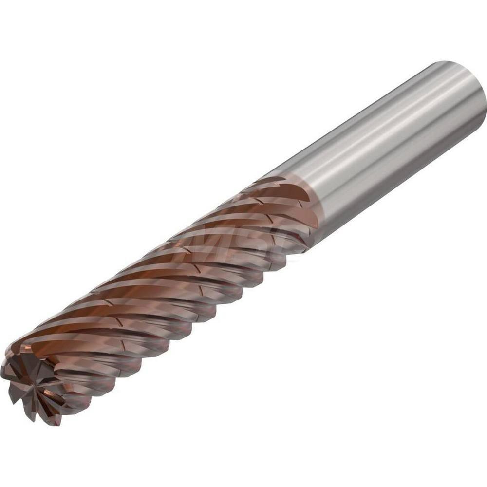 Corner Radius End Mill: 20 mm Dia, 62 mm LOC, 3 mm Radius, 9 Flutes, Solid Carbide