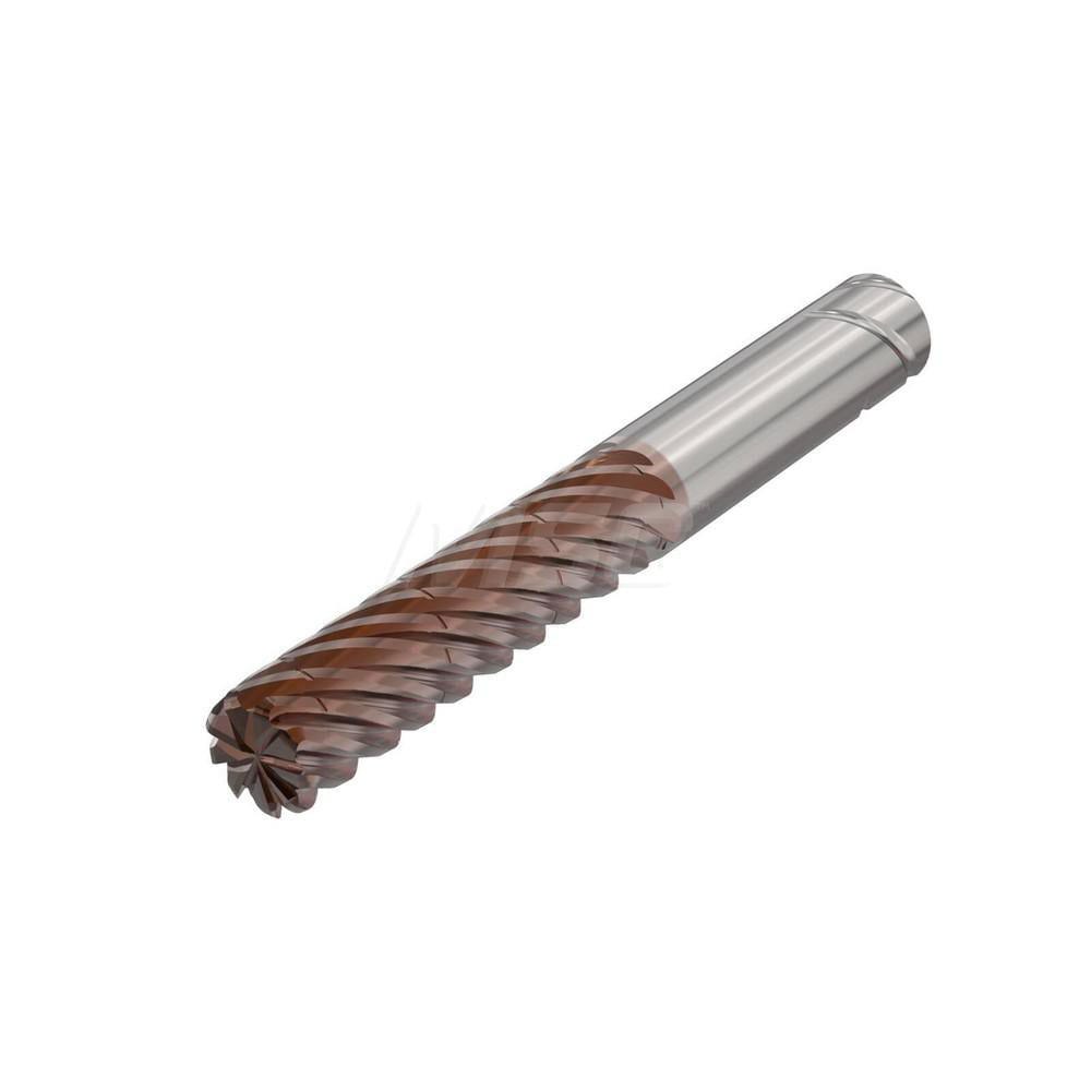Corner Radius End Mill: 20 mm Dia, 62 mm LOC, 3 mm Radius, 9 Flutes, Solid Carbide