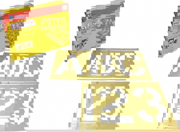 45 Piece, 5 Inch Character Size, Brass Stencil