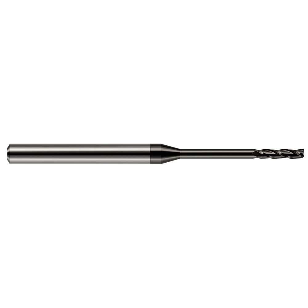 Square End Mill: 0.075'' Dia, 1/2'' LOC, 1/8'' Shank Dia, 2-1/2'' OAL, 3 Flutes, Solid Carbide