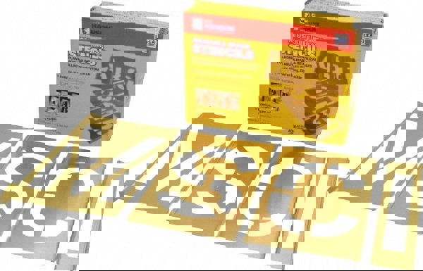 45 Piece, 6 Inch Character Size, Brass Stencil