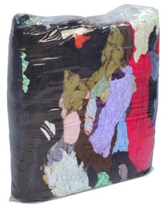 25LB T-SHRT MULTI COLORED RAGS BAG