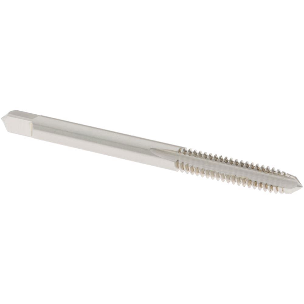 Straight Flute Tap: #10-24 UNC, 3 Flute, Plug Chamfer, High-Speed Steel, Bright/Uncoated Finish