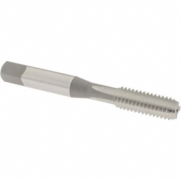Straight Flute Tap: 5/16-18 UNC, 4 Flute, Bottoming Chamfer, High-Speed Steel, Bright/Uncoated Finish