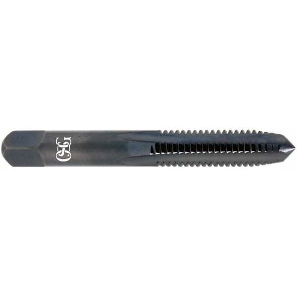 Straight Flute Tap: 5/16-18 UNC, 4 Flutes, Bottoming, High Speed Steel, TiCN Coated