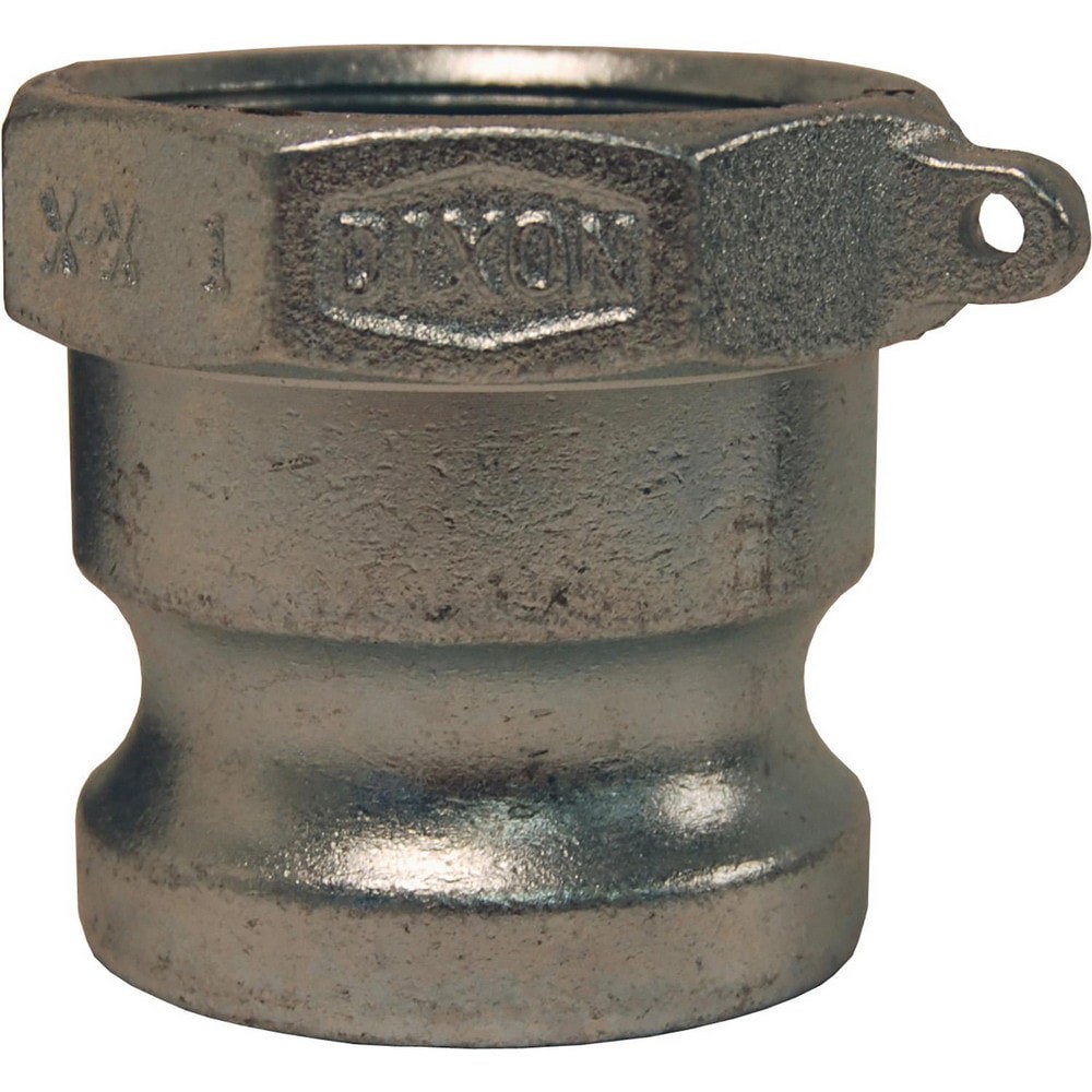 Suction & Discharge Hose Couplings; Type: Type A Adapter ; Coupling Type: Cam & Groove ; Coupling Descriptor: Adapter x FNPT ; Material: Plated Iron ; Coupler Size (Fractional Inch): 1 ; Thread Size: 1