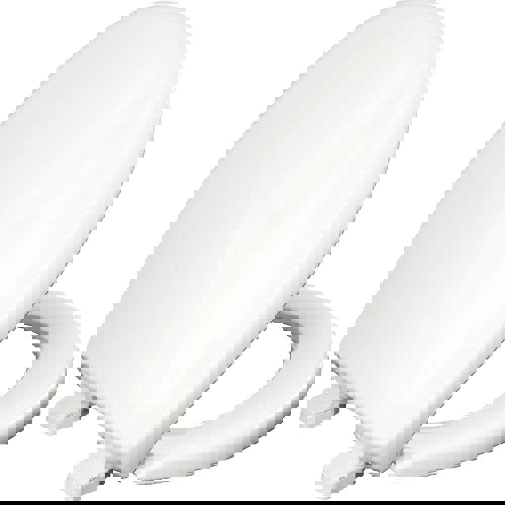 Toilet Seats; Type: Standard; Closed ; Style: Round ; Material: Plastic ; Color: White ; Outside Width: 14.250in (Inch); Inside Width: 8.3750in (Inch)