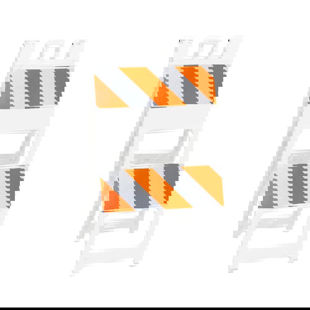 24 Inch Wide x 45-1/2 Inch High, Reflective, Plastic Type II Barricade