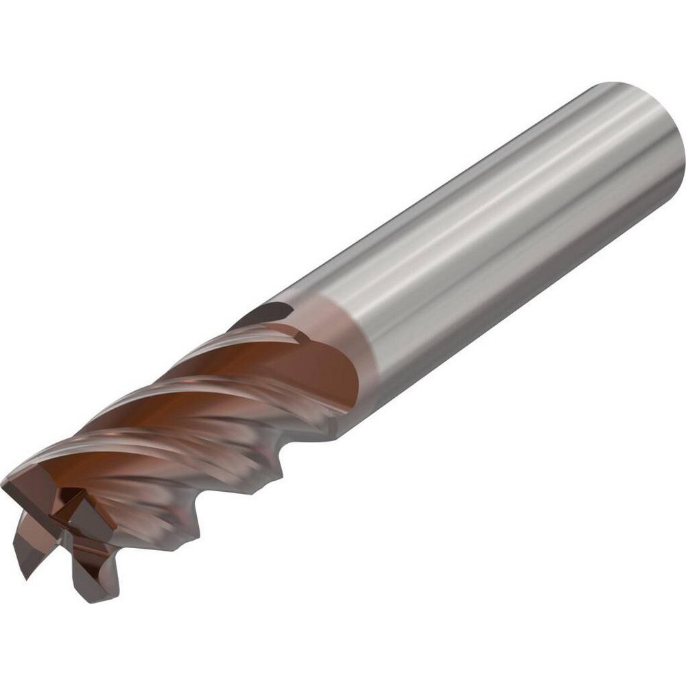 Corner Radius End Mill: 12 mm Dia, 24 mm LOC, 1.5 mm Radius, 4 Flutes, Solid Carbide