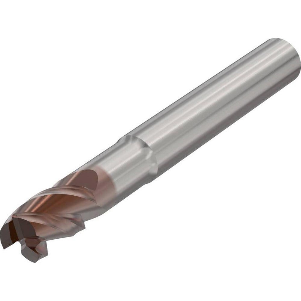 Corner Radius End Mill: 6 mm Dia, 9 mm LOC, 3 Flutes, Solid Carbide