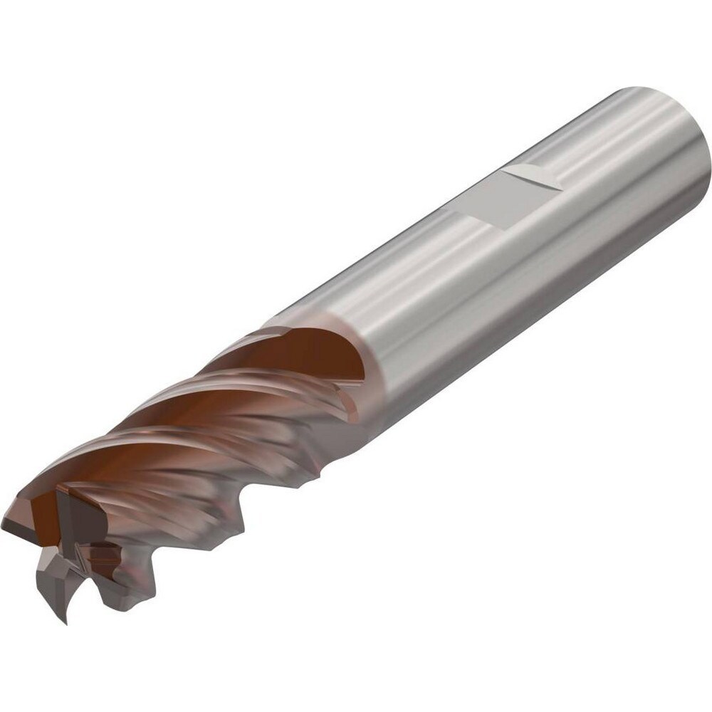 Corner Radius End Mill: 10 mm Dia, 20 mm LOC, 0.4 mm Radius, 4 Flutes, Solid Carbide