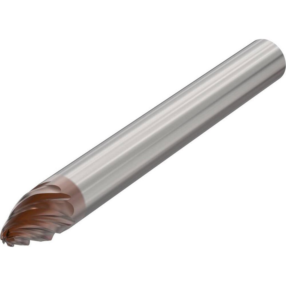 Tapered End Mill: 20 deg Angle per Side, 1.05 mm Small Dia, 12.30 mm LOC, 6 Flute, Solid Carbide, Tapered End