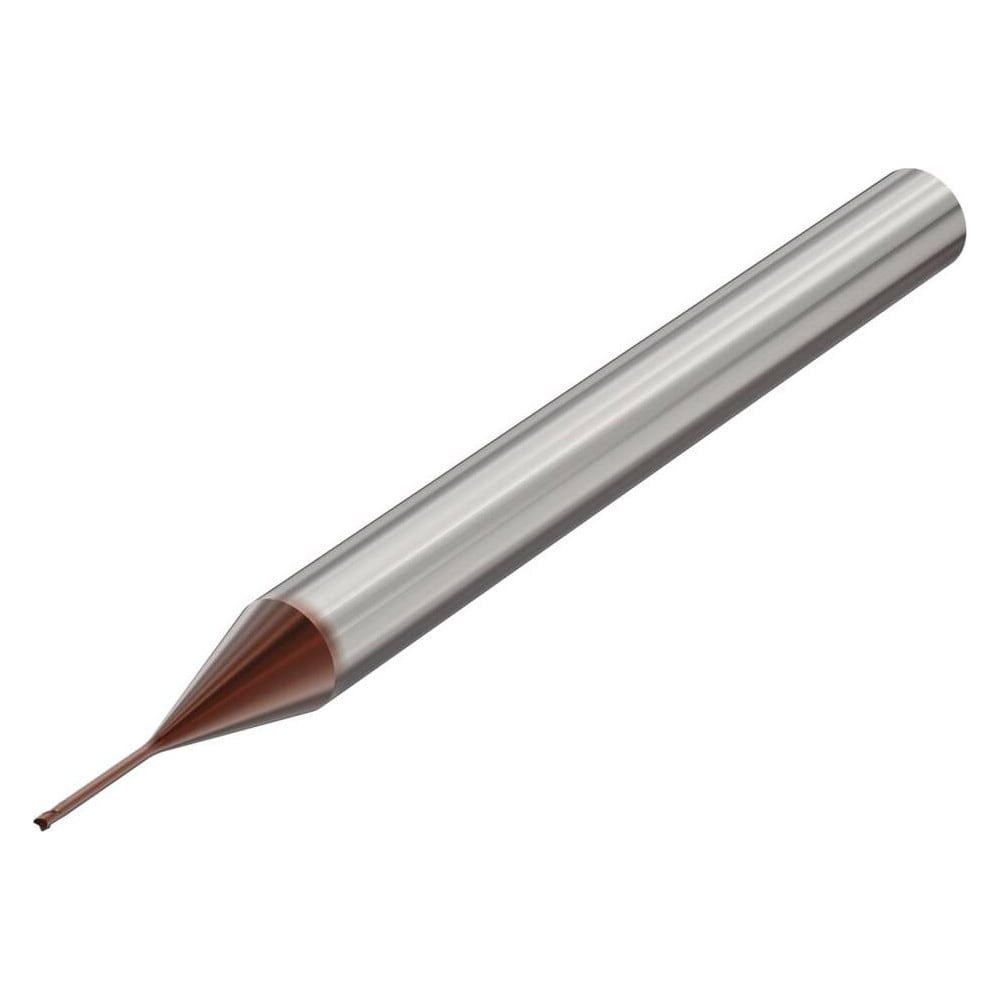 Corner Radius End Mill: 0.5 mm Dia, 0.6 mm LOC, 2 Flutes, Solid Carbide