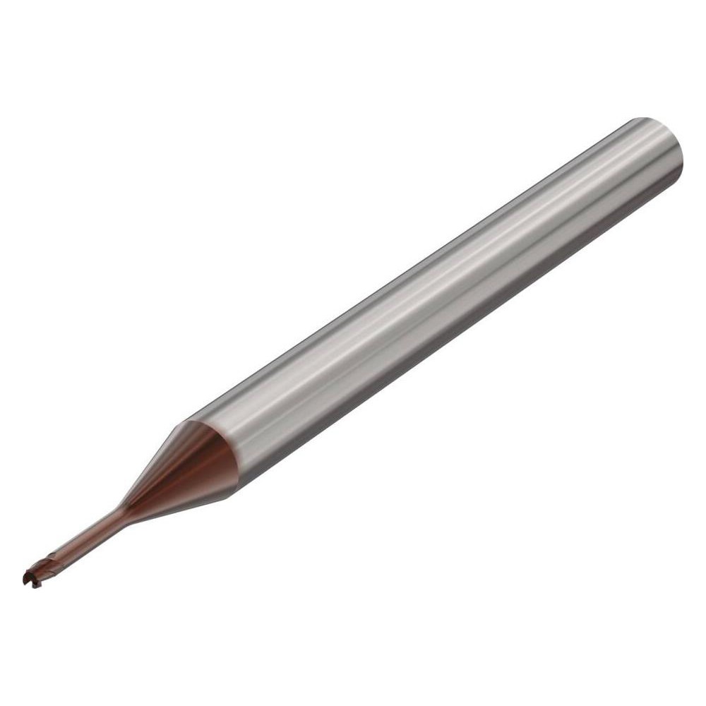 Corner Radius End Mill: 1 mm Dia, 1.2 mm LOC, 3 Flutes, Solid Carbide