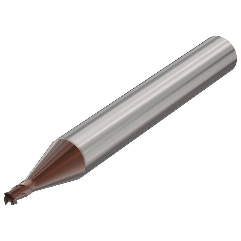 Square End Mill: 2mm Dia, 2mm LOC, 6mm Shank Dia, 50mm OAL, 3 Flutes, Solid Carbide