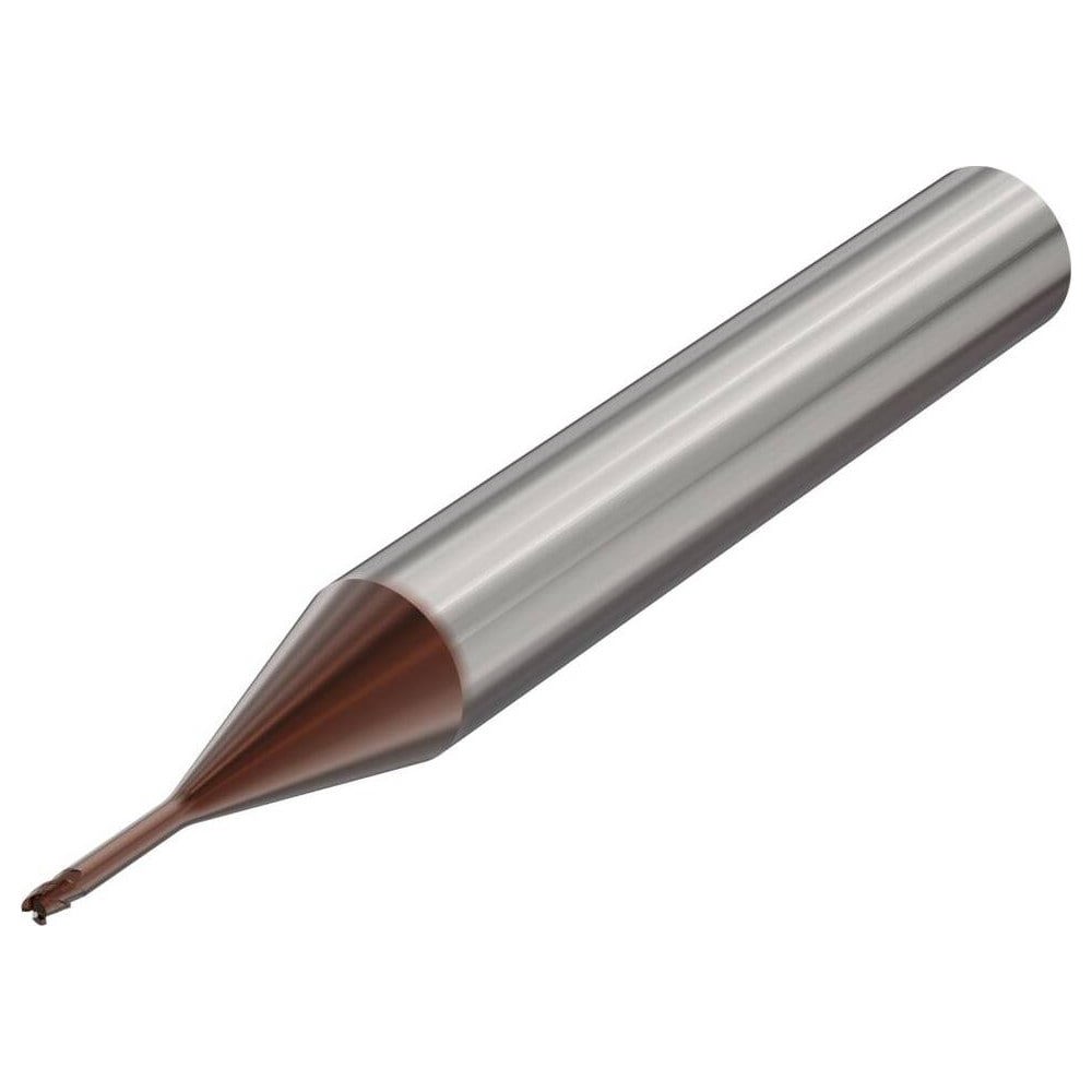 Corner Radius End Mill: 1 mm Dia, 1.2 mm LOC, 3 Flutes, Solid Carbide