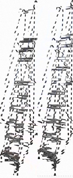 Steel Rolling Ladder: 10 Step