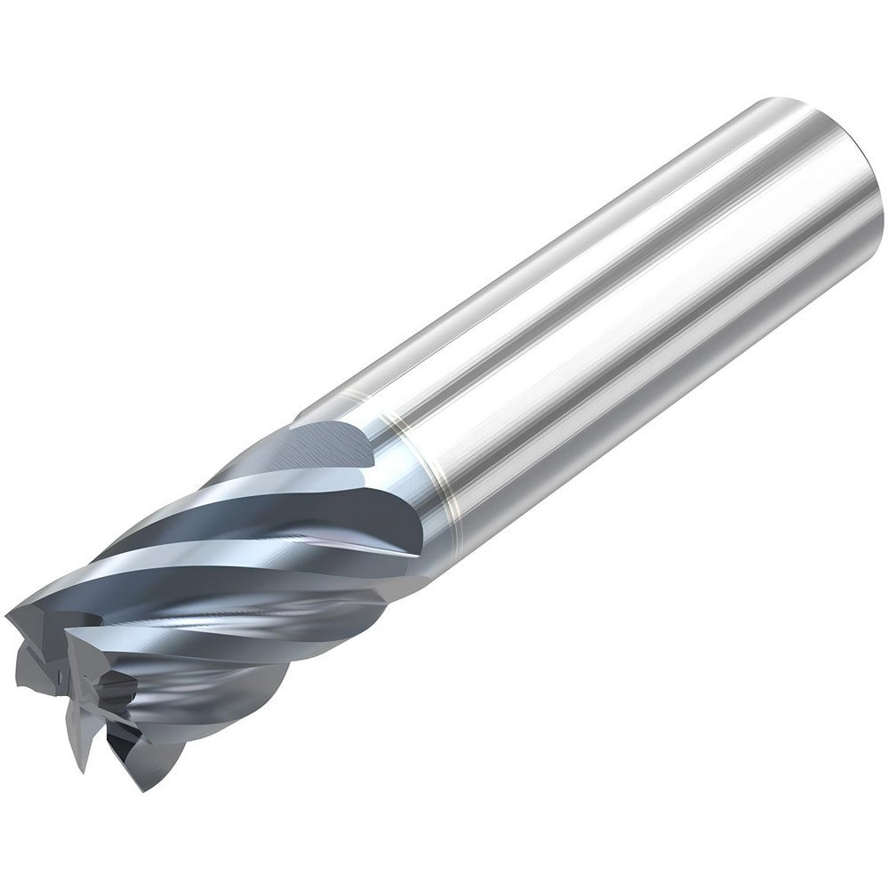 Roughing & Finishing End Mills; Mill Diameter (Fractional Inch): 1/4 ; Flute Type: Helical ; Number Of Flutes: 6 ; End Mill Material: Solid Carbide ; Length of Cut (Inch): 3/8 ; Coating/Finish: HTA