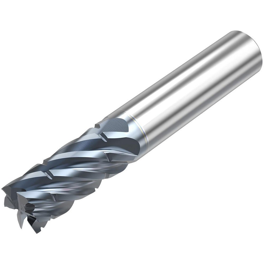 Roughing & Finishing End Mills; Mill Diameter (Fractional Inch): 1/4 ; Flute Type: Helical ; Number Of Flutes: 6 ; End Mill Material: Solid Carbide ; Length of Cut (Inch): 5/8 ; Coating/Finish: HTA