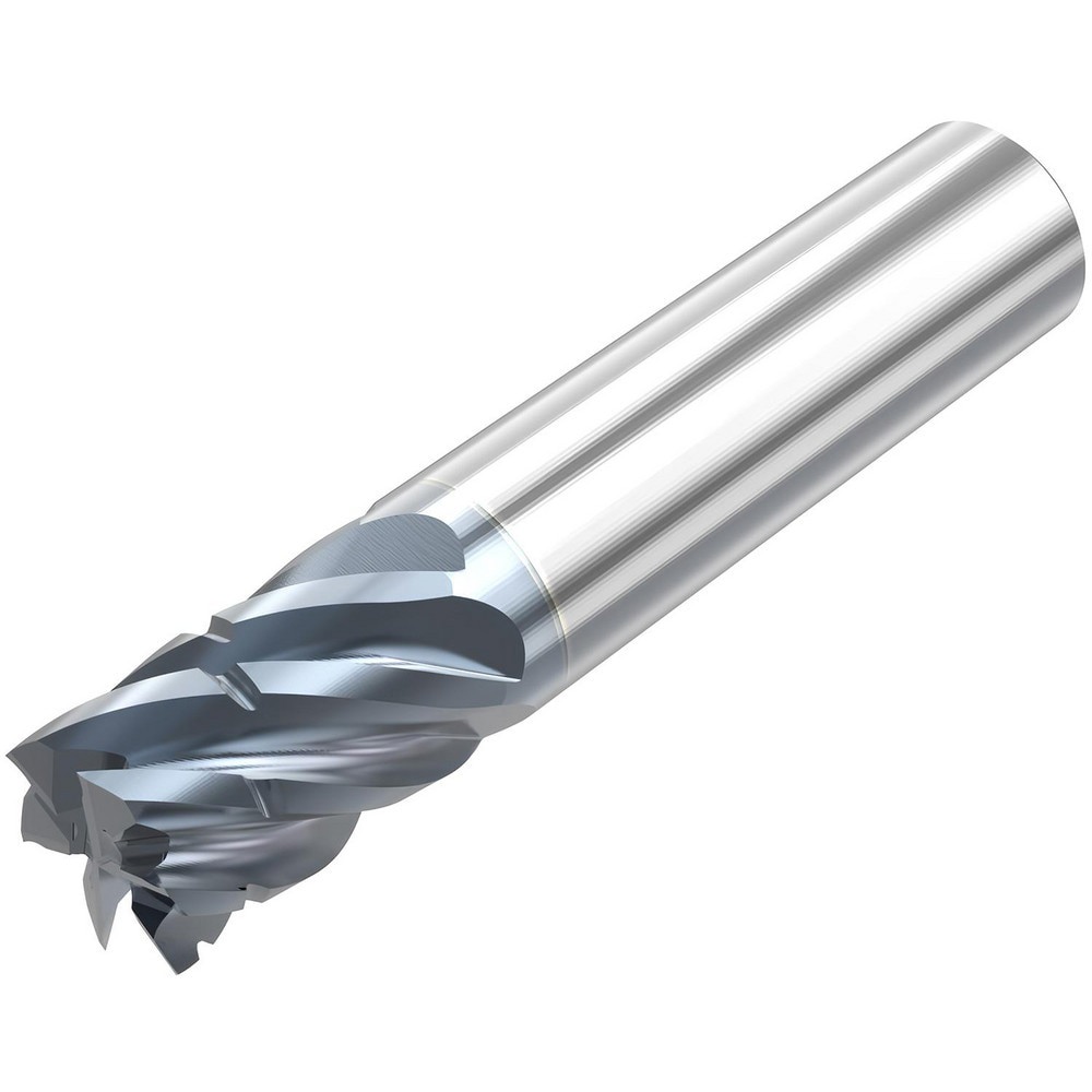 Roughing & Finishing End Mills; Mill Diameter (Fractional Inch): 1/2 ; Flute Type: Helical ; Number Of Flutes: 6 ; End Mill Material: Solid Carbide ; Length of Cut (Inch): 5/8 ; Coating/Finish: HTA