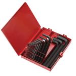 Hex Key Sets; Tool Type: Hex (allen) L-Key Set ; Handle Type: Short Arm ; Hex Size Range (Inch): 0.028 - 5/8 ; Container Type: Metal Box ; Material: Alloy Steel ; Overall Length (Inch): 6-7/8