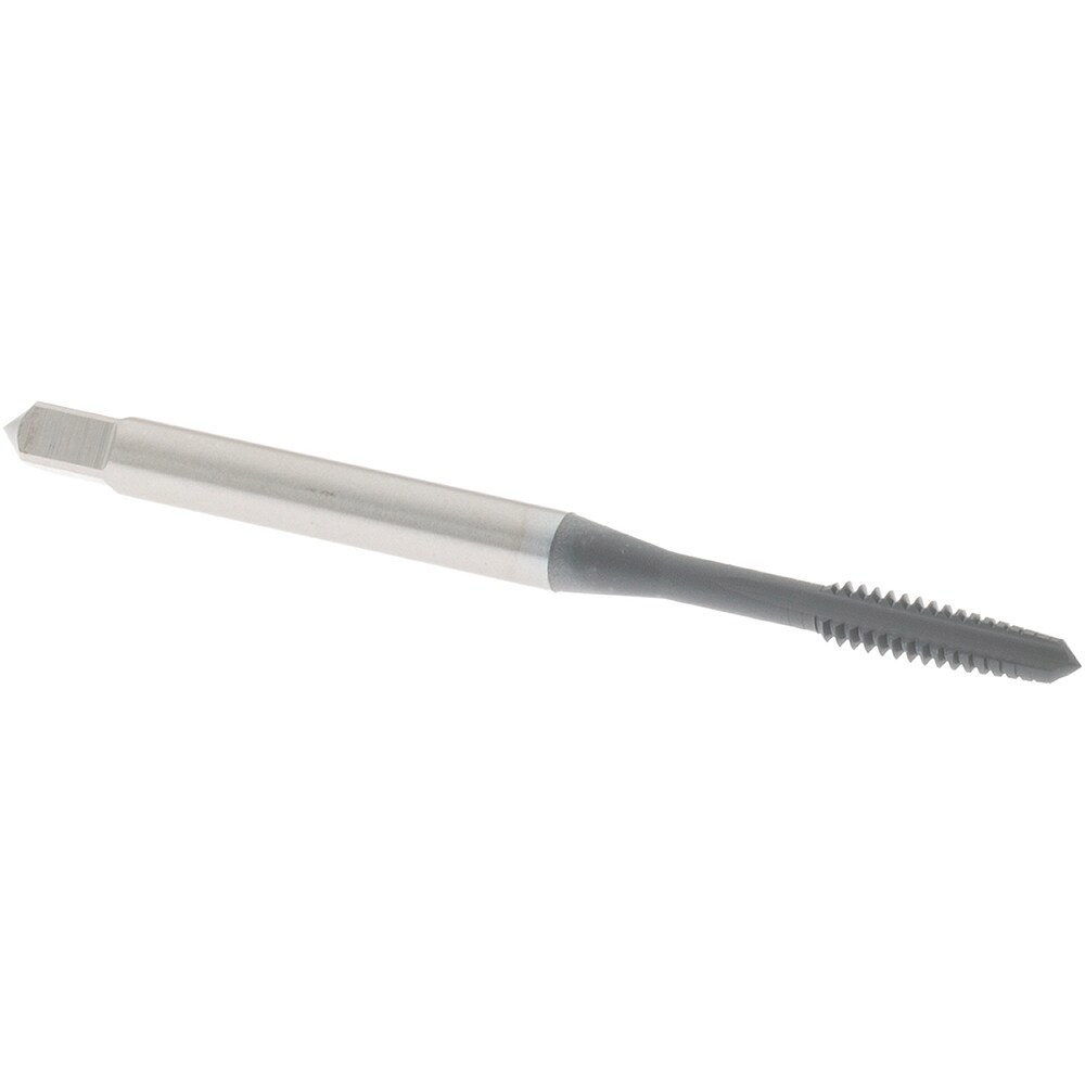 Straight Flute Tap: #4-40 UNC, 3 Flute, Taper Chamfer, 2B & 3B Class of Fit, High-Speed Steel