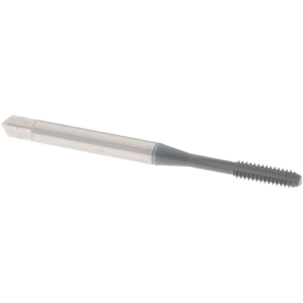 Straight Flute Tap: #4-40 UNC, 3 Flute, Bottoming Chamfer, 2B & 3B Class of Fit, High-Speed Steel