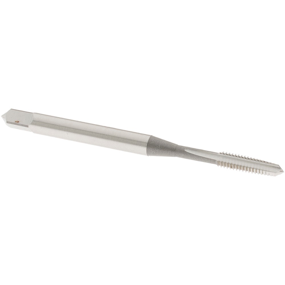 Straight Flute Tap: #4-48 UNF, 3 Flute, Taper Chamfer, 2B Class of Fit, High-Speed Steel, Bright/Uncoated Finish