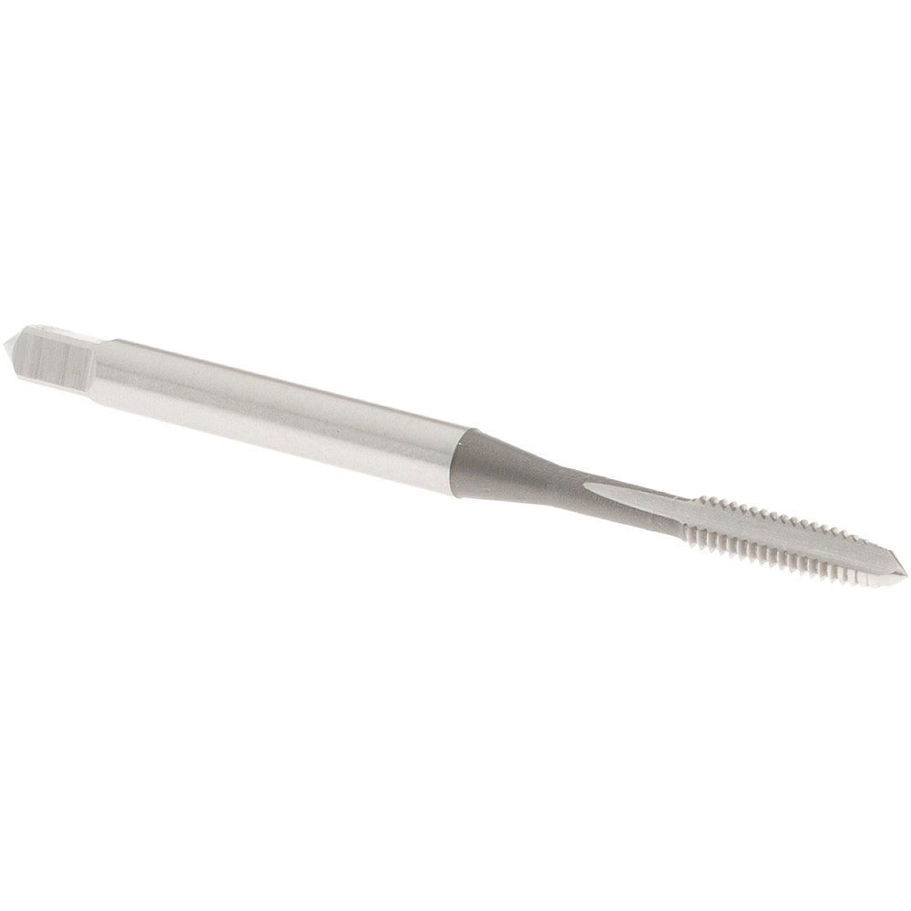 Straight Flute Tap: #4-48 UNF, 3 Flute, Plug Chamfer, 2B Class of Fit, High-Speed Steel, Bright/Uncoated Finish