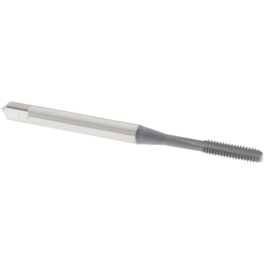 Straight Flute Tap: #4-48 UNF, 3 Flute, Bottoming Chamfer, 2B Class of Fit, High-Speed Steel