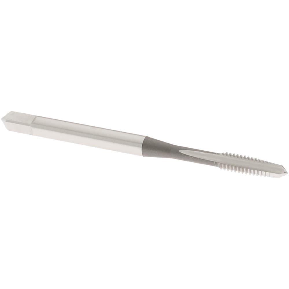 Straight Flute Tap: #5-40 UNC, 3 Flute, Taper Chamfer, 2B & 3B Class of Fit, High-Speed Steel, Bright/Uncoated Finish