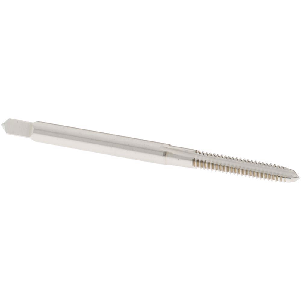 Straight Flute Tap: #5-40 UNC, 3 Flute, Plug Chamfer, 2B & 3B Class of Fit, High-Speed Steel, Bright/Uncoated Finish