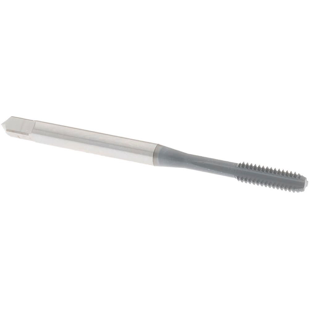 Straight Flute Tap: #5-40 UNC, 3 Flute, Bottoming Chamfer, 2B & 3B Class of Fit, High-Speed Steel